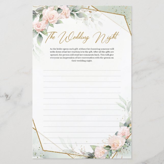 Or de l'eucalyptus rose rose clair La nuit Mariage (Devant)