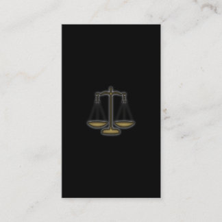 Or de noir de justice d'échelle de carte de visite