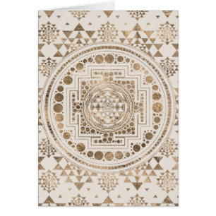 Or de pastel de Sri Yantra/Sri Chakra