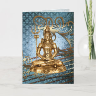 Or de Shiva, bleu, carte pour notes de carte de
