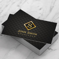 Or Diamant Monogram Chauffeur Carte de visite