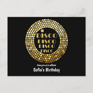 or disco ball Postcard invitation