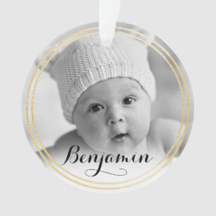Or élégant et Noël du bébé noir de l'étoile