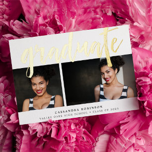 Or esquissé Deux Faire-part d'obtention d'un dip