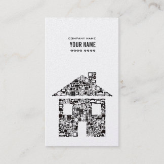 Or et carte de visite noir de photo d'immobiliers