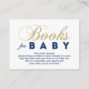 Or et marine Baby shower Apportez une carte de l