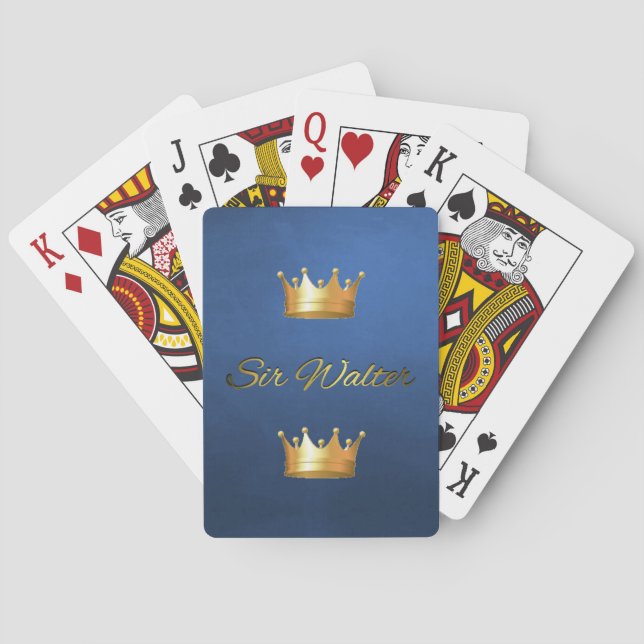 Or et monogramme noir sur les cartes de jeu de (dos)