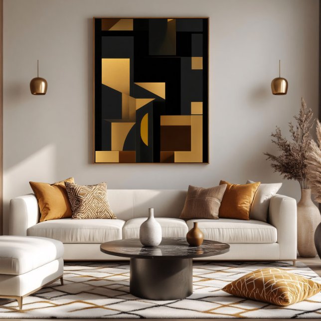 Or et ombre : La Danse des Formes Impression en to (Créateur téléchargé)