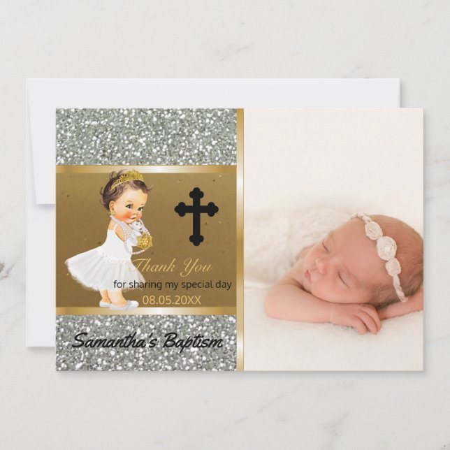 Or fait sur commande d'argent de photo du Merci | (Devant)