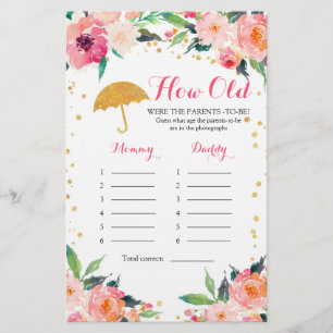 Or Floral Avril Douches à quel âge étaient les par