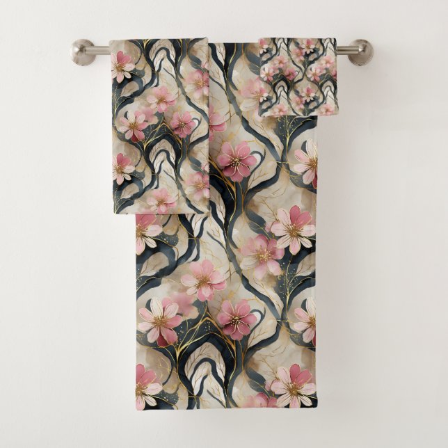 Or Floral Rose Gold Japonais (En situation)