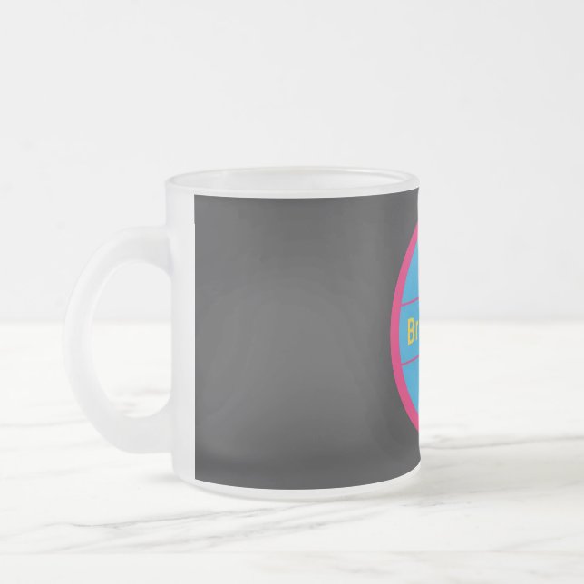 Or liquide, brillant, Mug en verre dépoli (Gauche)