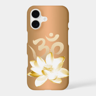 Or Lotus et yoga de symbole de l'OM