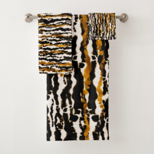 Or & Noir Moderne Safari Pluie Jungle Glam