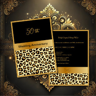 or noir rester sauvage 50e mariage carte anniversa