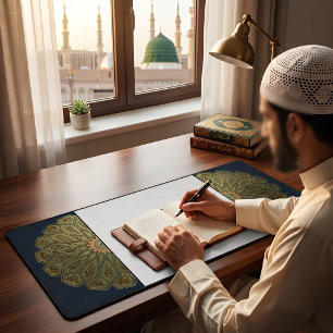 Or personnalisé doré et marine géométrique islamiq