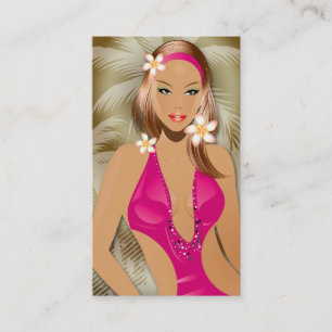 Or rose de bronzage de femme de carte de visite