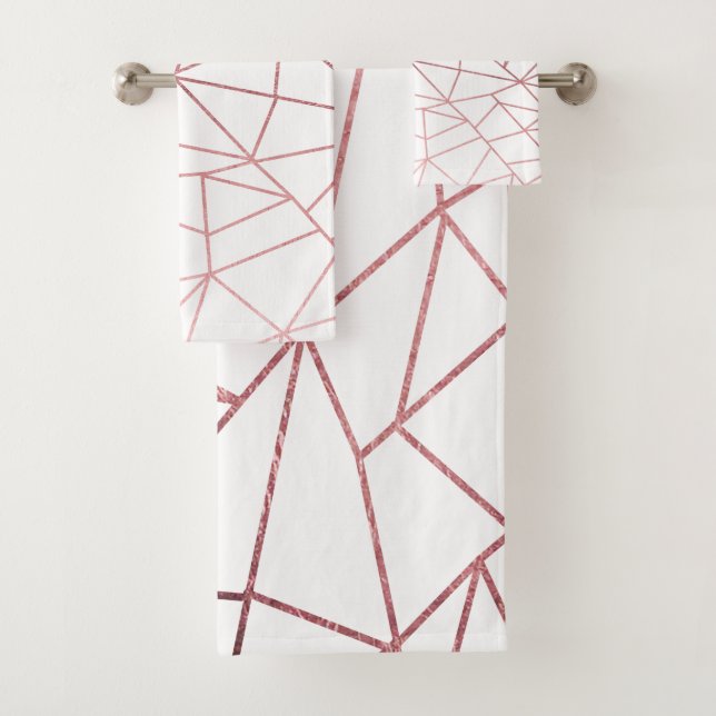 Or rose de faux élégant élégant géométrique (En situation)