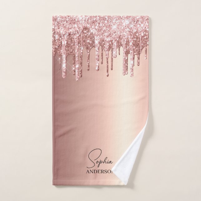 Or Rose de séchage moderne (Serviette à main)