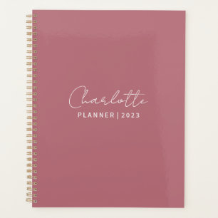 or rose élégant planificateur personnalisé 2023