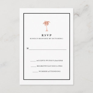 Or Rose Faux et Palmier noir   Glam RSVP