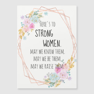 Or rose Géométrique Floral Forte Femmes Encourager