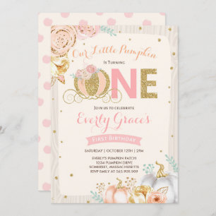 Or rose rustique de ?ère invitation d'anniversaire