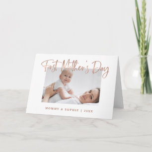 Or Rose Script First Mother's Day Carte photo