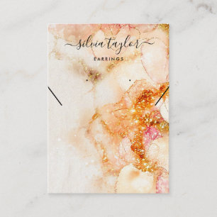 or rose vif Boucles d'oreille Carte d'affichage du