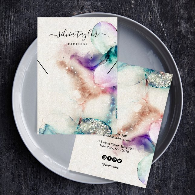 or rose vif Boucles d'oreille Carte d'affichage du (Créateur téléchargé)