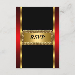 Or  rouge Noir Art Déco RSVP