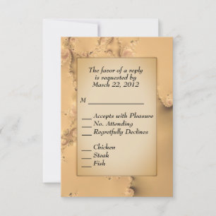 Or RSvp avec choix de menu en Or Antique