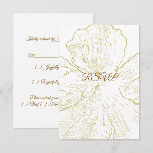 Or RSVP floral botanique doré