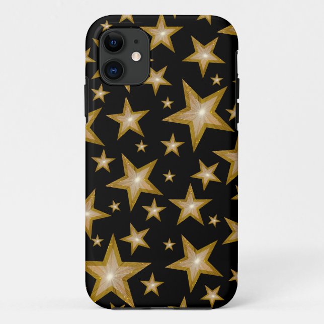 "Or" Stars coque iphone noir (Dos)