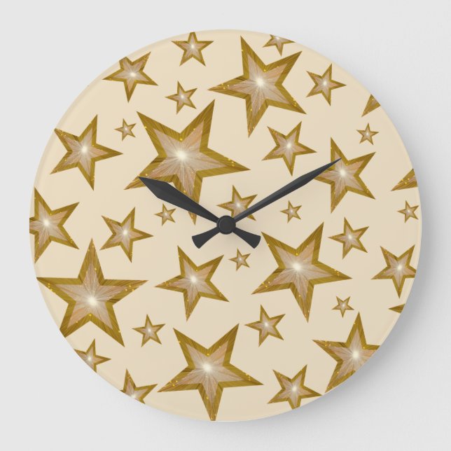 "Or" Stars horloge crème ronde (Recto)