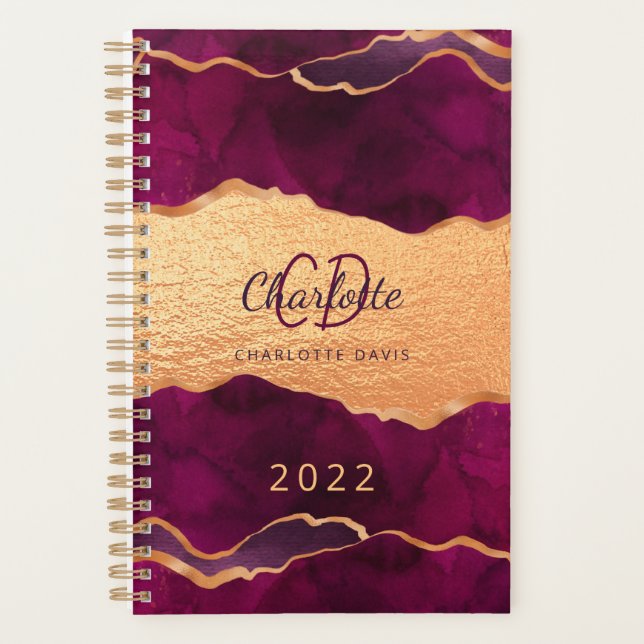 Or violet de Bourgogne agate marbre rose or 2023 (Devant)