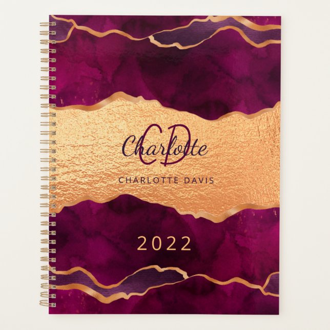 Or violet de Bourgogne agate marbre rose or 2025 (Devant)