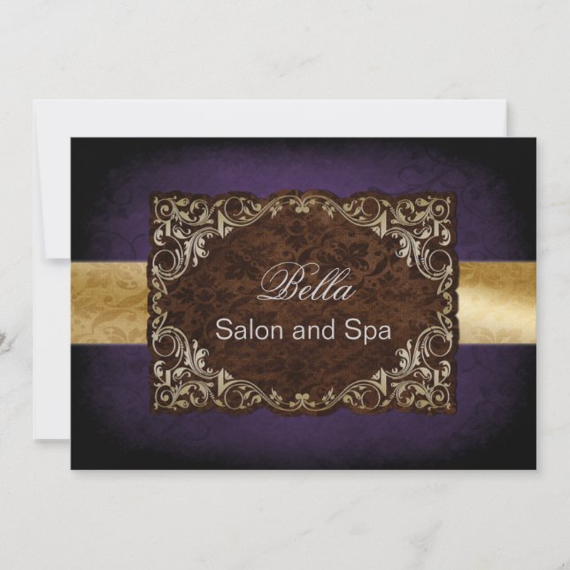 or violet rustique Business Thank You Cartes (Devant)