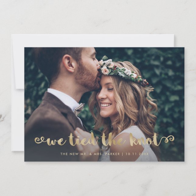 Or Whimsical| Faire-part d'Elopement photo (Devant)