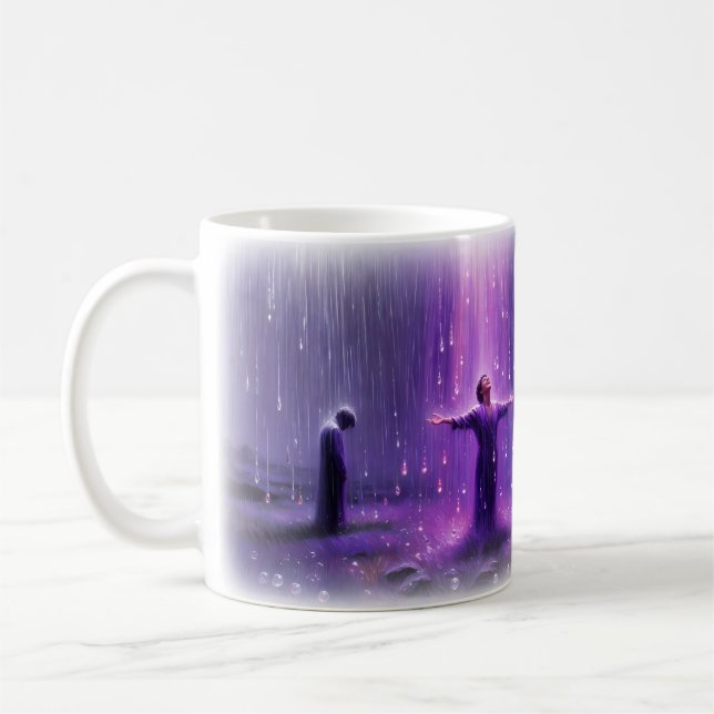 Orage de pluie violette de rêve de reddition Mug (Gauche)