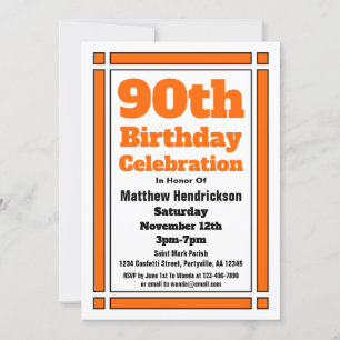 Orange 90e anniversaire Invitation