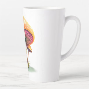 Orange Amanita Muscaria Latte Mug