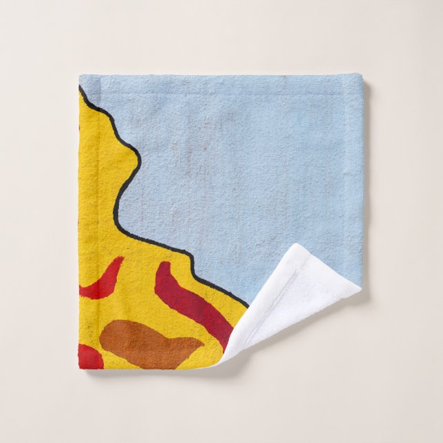 Orange and yellow illustration (Gant de toilette)