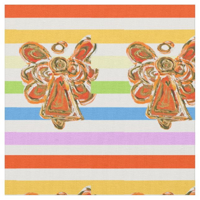 Orange Angel Arc-en-ciel tissu d'art (Fermer)