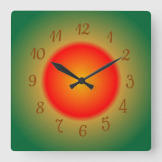 Orange atmosphérique/Rouge et Vert > Horloges de c
