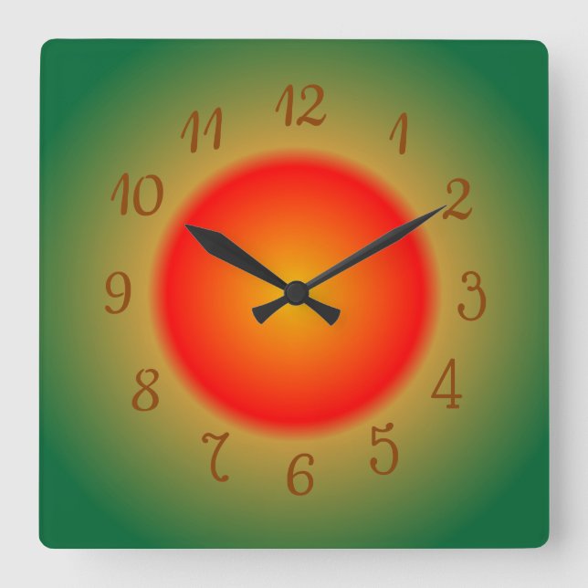 Orange atmosphérique/Rouge et Vert > Horloges de c (Recto)