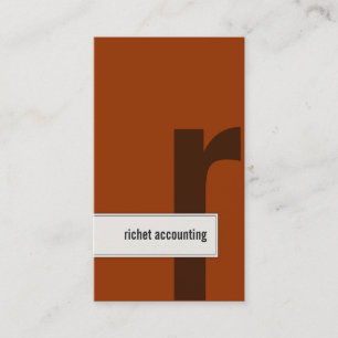 Orange audacieuse de monogramme de carte de visite