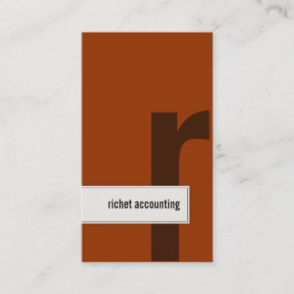 Orange audacieuse de monogramme de carte de visite