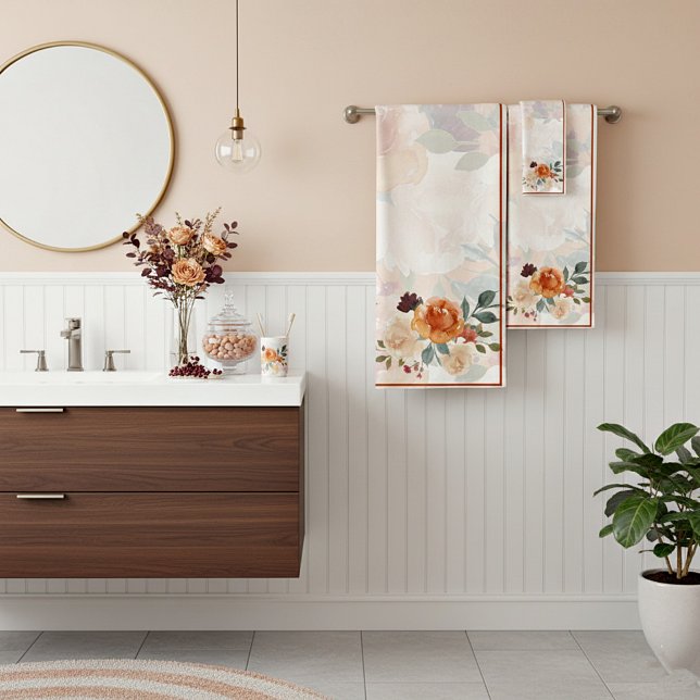 Orange automne aquarelle florale (Créateur téléchargé)