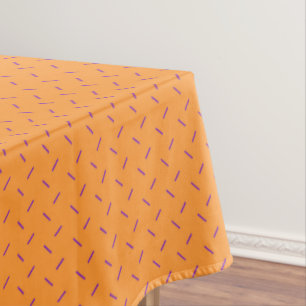 Orange avec Motif pourpre Nappe